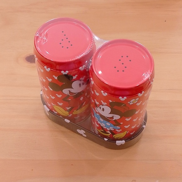 Mickey Minnie Mouse Salt and Pepper Shaker Set Metal Tin - Picture 3 of 7